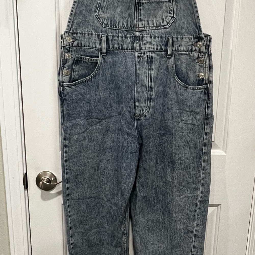 We The Free Ziggy Relaxed Blue Denim Overalls